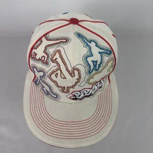 WHITE B BOYZ FITTED HAT EMBROIDERED FORM FITTED CAP SIZE LARGE